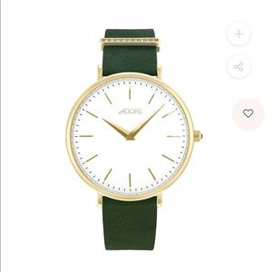 Adore by Swarovski green band gold face watch